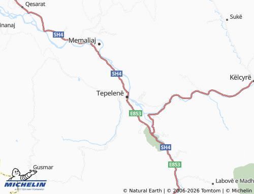 Mappa MICHELIN Tepelenë - ViaMichelin