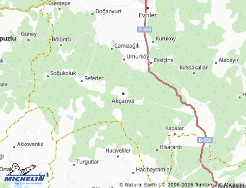 MICHELIN Akçaova map - ViaMichelin