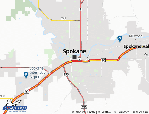 Mapa MICHELIN Spokane - ViaMichelin