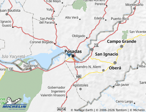 MICHELIN Misiones map - ViaMichelin