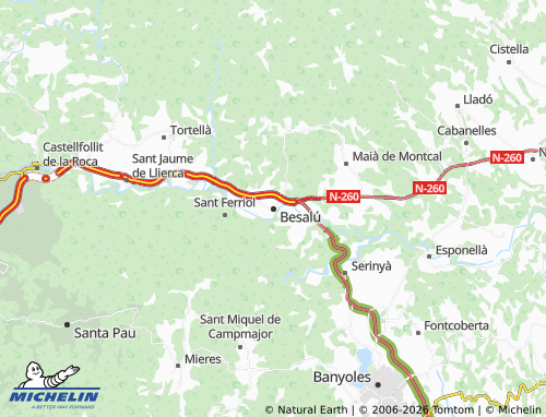 Carte MICHELIN Besalú - ViaMichelin
