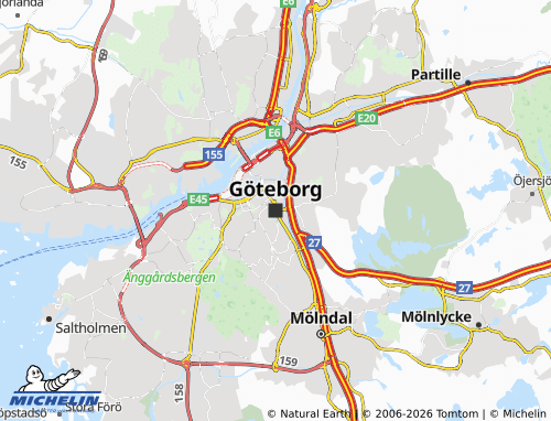 Carte MICHELIN Göteborg - ViaMichelin