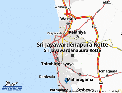 MICHELIN-Landkarte Kuppiyawatta East - ViaMichelin
