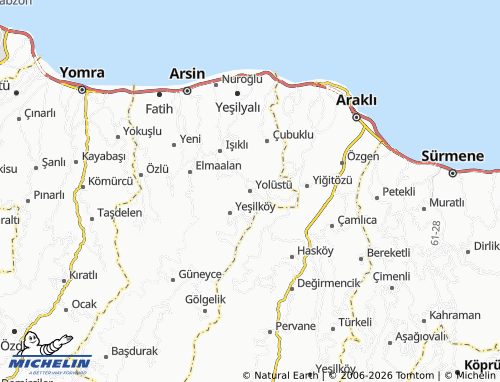 MICHELIN Yolüstü map - ViaMichelin