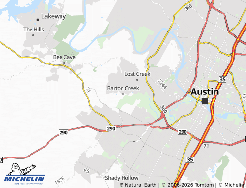 Mappa MICHELIN Barton Creek - ViaMichelin