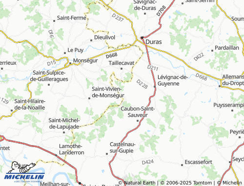 MICHELIN-Landkarte Saint-Géraud - ViaMichelin