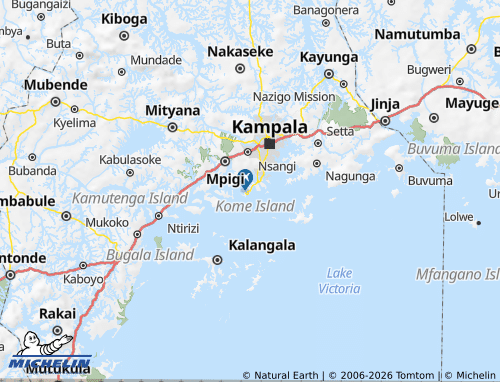 Carte MICHELIN Entebbe Municipality - ViaMichelin