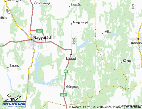 Mapa MICHELIN Lábod - ViaMichelin