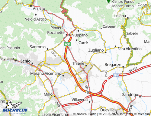 Mapa MICHELIN Zanè - ViaMichelin