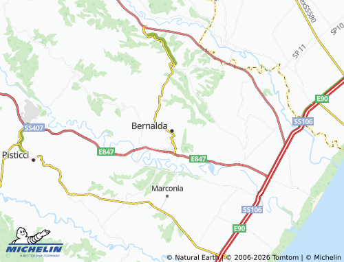 Mapa MICHELIN Bernalda - ViaMichelin