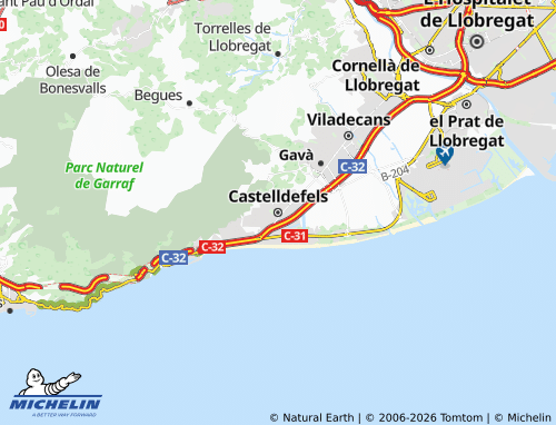 Carte MICHELIN Castelldefels - ViaMichelin