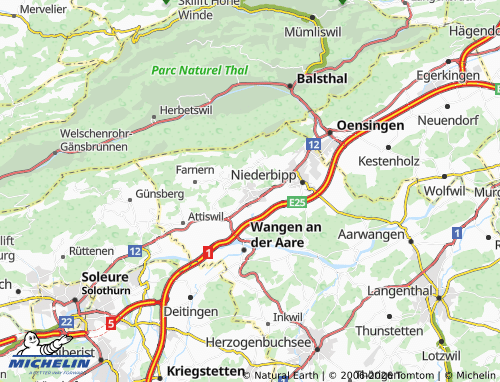 Mapa MICHELIN Oberbipp - ViaMichelin
