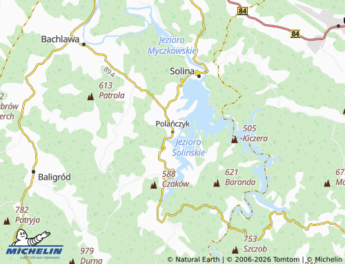 Mapa MICHELIN Polańczyk - ViaMichelin