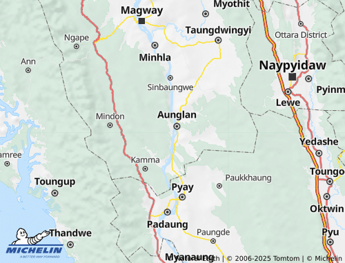 Mapa MICHELIN Thayet District - ViaMichelin
