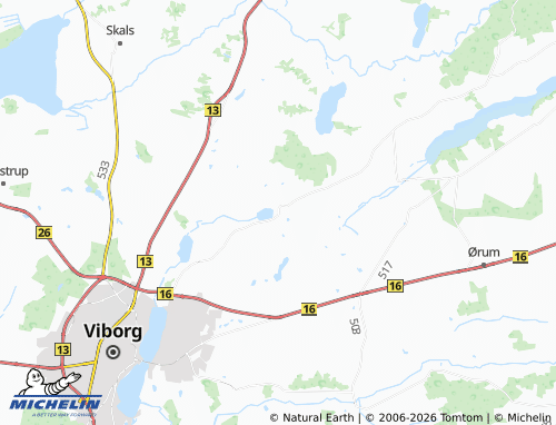 Mapa MICHELIN Rødding - ViaMichelin