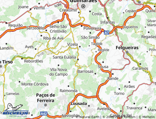 Mapa MICHELIN Santa Eulália - ViaMichelin