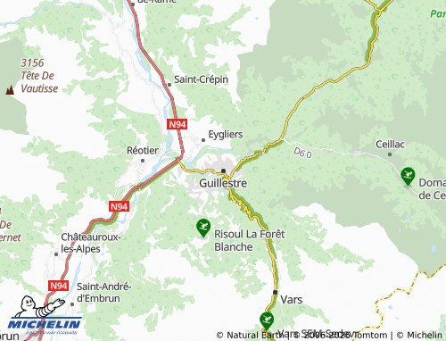 MICHELIN Guillestre map - ViaMichelin