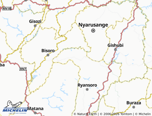 Mapa MICHELIN Rweza - ViaMichelin