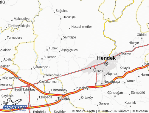MICHELIN Şeyhler map - ViaMichelin