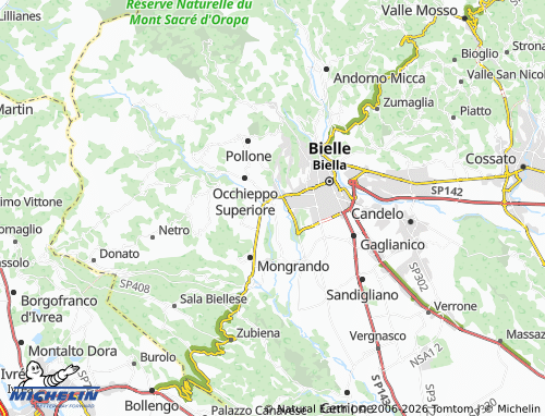 Mappa MICHELIN Occhieppo Inferiore - ViaMichelin