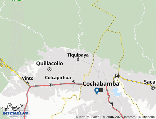 MICHELIN Tiquipaya map - ViaMichelin