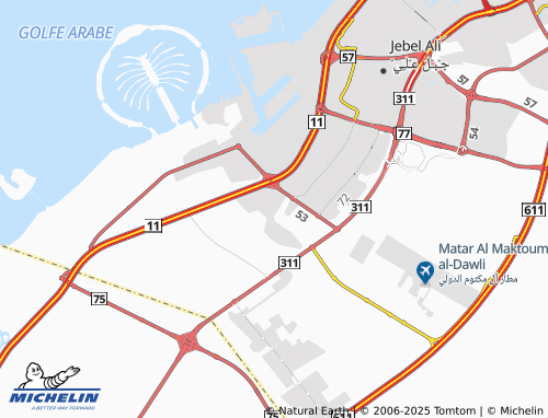 MICHELIN Jebel Ali Industrial Third map - ViaMichelin