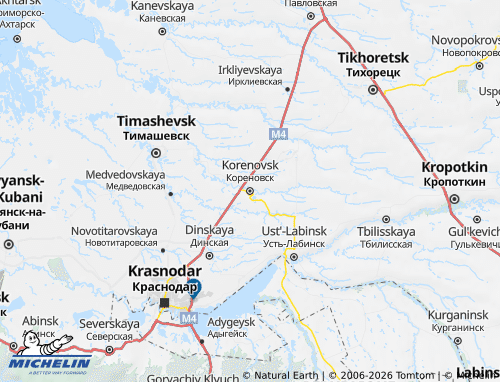 MICHELIN-Landkarte Korenowski Rajon - ViaMichelin