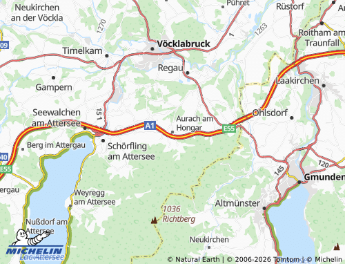 MICHELIN Aurach am Hongar map - ViaMichelin