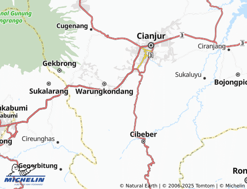MICHELIN-Landkarte Cikaroya - ViaMichelin