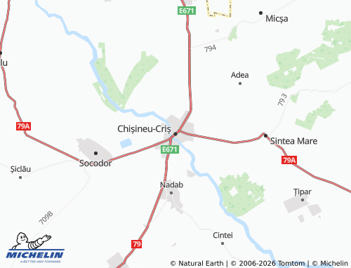 MICHELIN Chișineu-Criș map - ViaMichelin