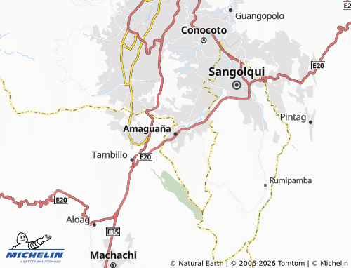 Mapa MICHELIN Amaguaña - ViaMichelin