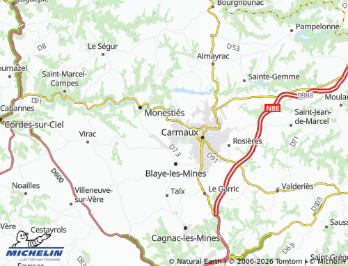 Mappa MICHELIN Saint-Benoît-de-Carmaux - ViaMichelin