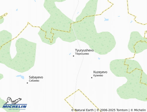 MICHELIN Tyuryushevo map - ViaMichelin