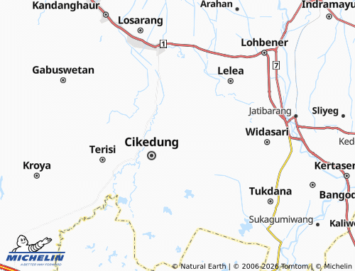 Mapa MICHELIN Cikedung Lor - ViaMichelin