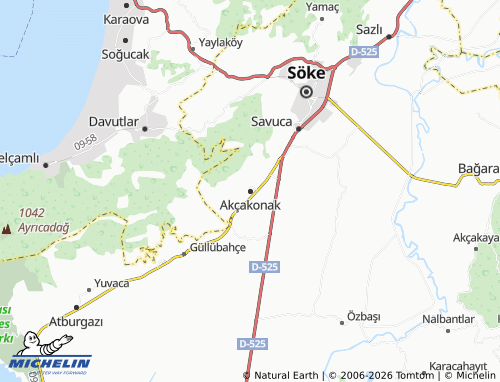 MICHELIN Akçakonak map - ViaMichelin