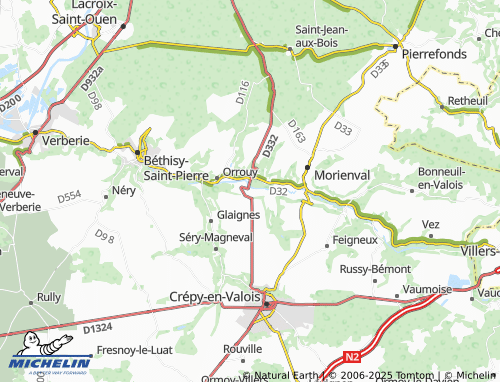 MICHELIN-Landkarte Béthancourt-en-Valois - ViaMichelin