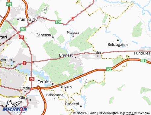MICHELIN Brănești map - ViaMichelin