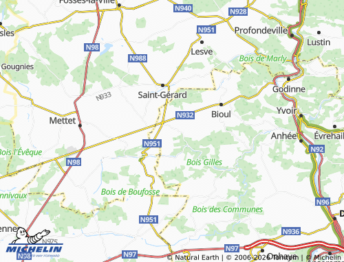 Kaart MICHELIN Denée - ViaMichelin
