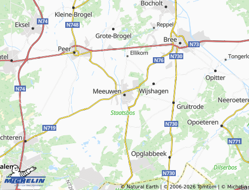 Kaart MICHELIN Meeuwen - ViaMichelin