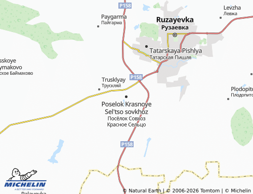 MICHELIN-Landkarte Krasnoye Sel'tso sovkhoz poselok - ViaMichelin