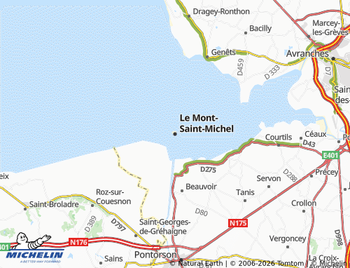 MICHELIN Le Mont-Saint-Michel map - ViaMichelin