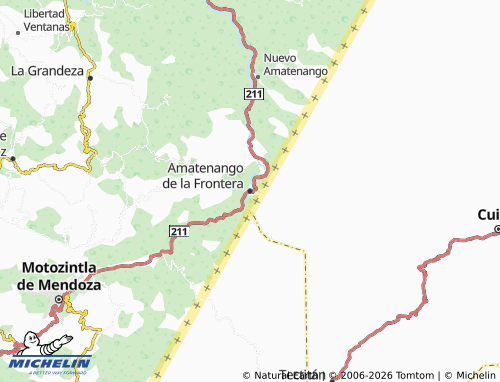 Mapa MICHELIN Amatenango de la Frontera - ViaMichelin