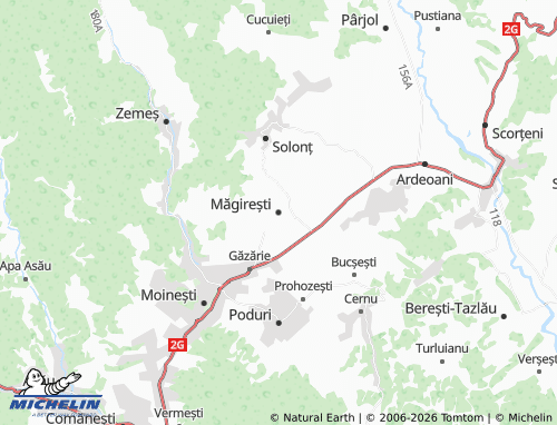 Mapa MICHELIN Măgirești - ViaMichelin