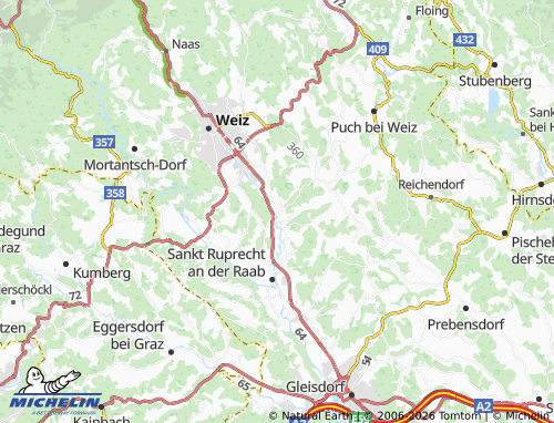 MICHELIN Unterfladnitz map - ViaMichelin