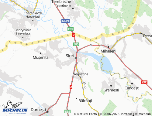 Mappa MICHELIN Siret - ViaMichelin