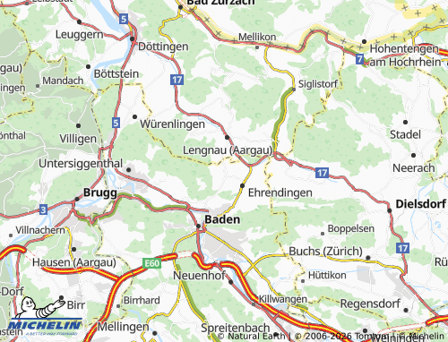 MICHELIN-Landkarte Freienwil - ViaMichelin