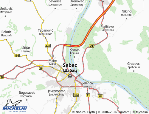 MICHELIN-Landkarte Klenak - ViaMichelin