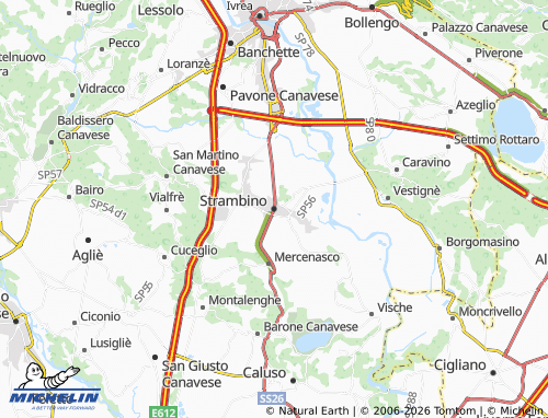 Mapa MICHELIN Strambino - ViaMichelin