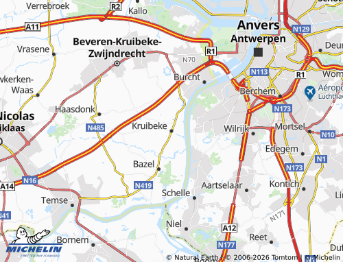 MICHELIN Kruibeke map - ViaMichelin