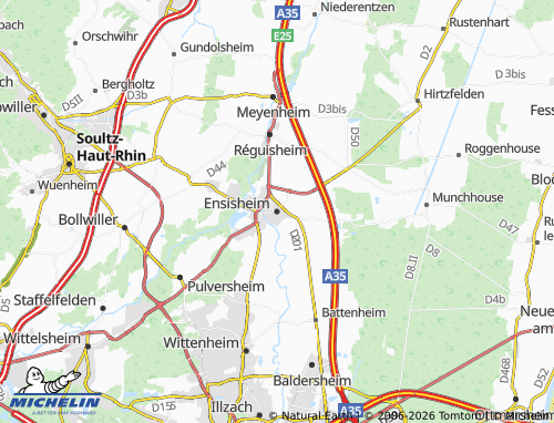 MICHELIN Ensisheim map - ViaMichelin